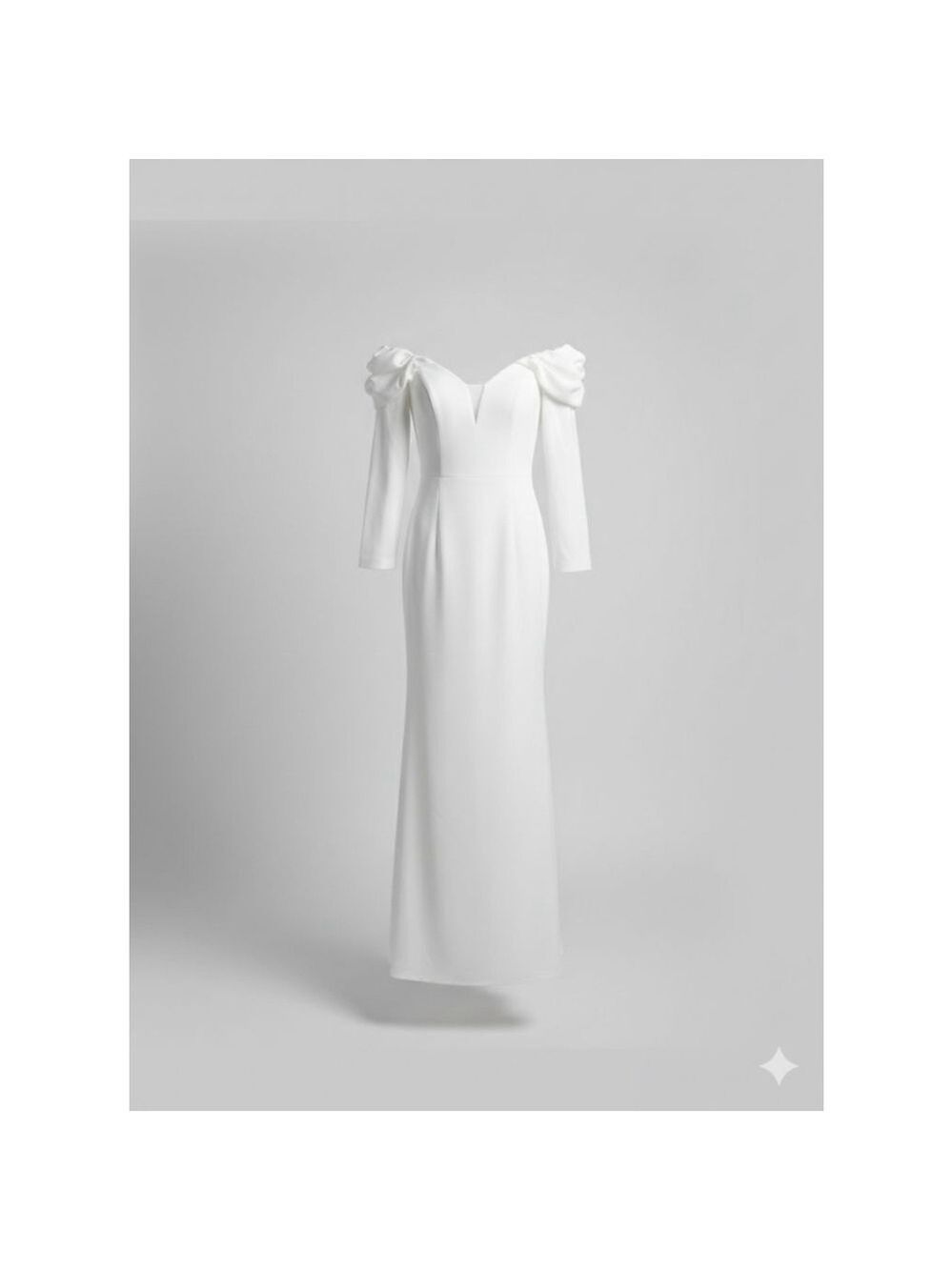 A.L.C. White Off-the-Shoulder Long Sleeve Maxi Dress Size 2 - Picture 3 of 10